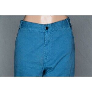 Men's Cesare Attolini 5 Pocket Jean Pants Solid Blue Cotton Sz 42